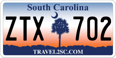 SC license plate ZTX702