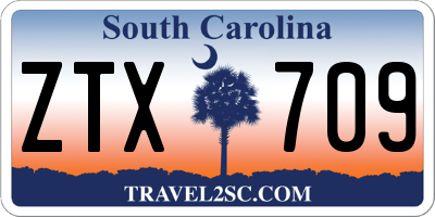 SC license plate ZTX709