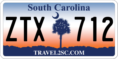 SC license plate ZTX712