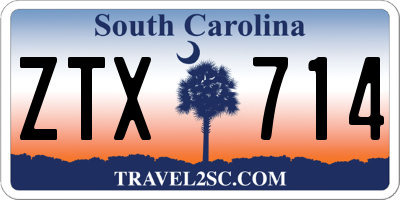 SC license plate ZTX714