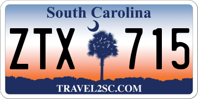 SC license plate ZTX715