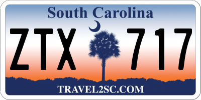 SC license plate ZTX717