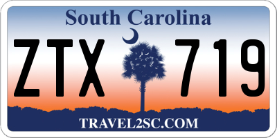 SC license plate ZTX719