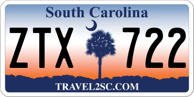 SC license plate ZTX722