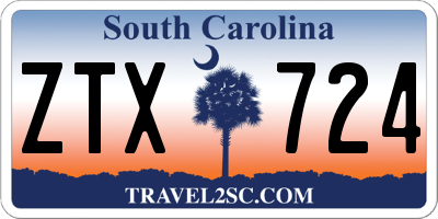 SC license plate ZTX724