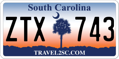 SC license plate ZTX743