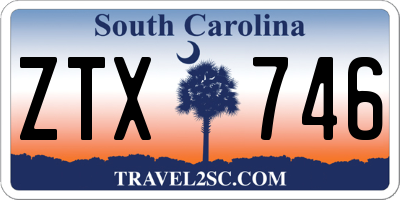 SC license plate ZTX746