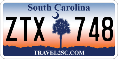 SC license plate ZTX748