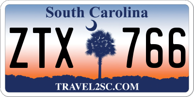 SC license plate ZTX766