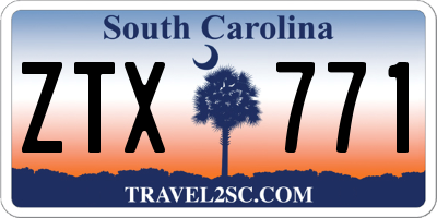 SC license plate ZTX771