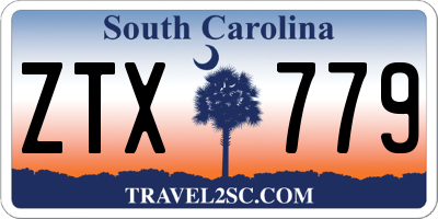 SC license plate ZTX779