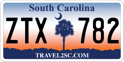 SC license plate ZTX782