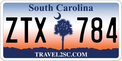 SC license plate ZTX784