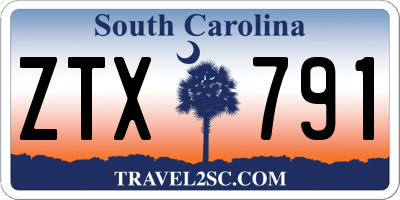 SC license plate ZTX791