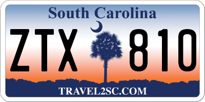 SC license plate ZTX810