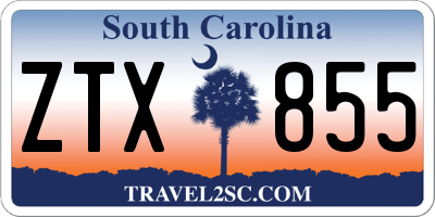 SC license plate ZTX855