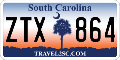 SC license plate ZTX864