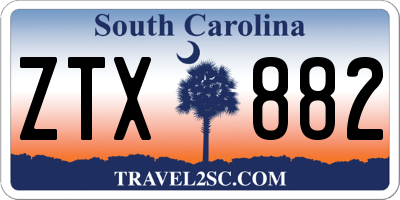 SC license plate ZTX882