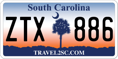 SC license plate ZTX886