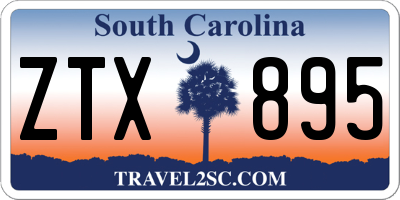 SC license plate ZTX895