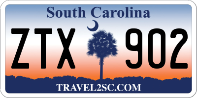 SC license plate ZTX902