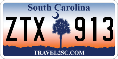 SC license plate ZTX913