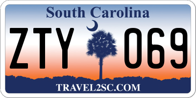 SC license plate ZTY069