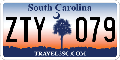SC license plate ZTY079