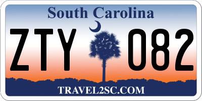 SC license plate ZTY082