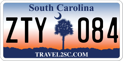 SC license plate ZTY084