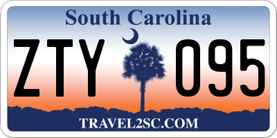 SC license plate ZTY095