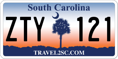 SC license plate ZTY121