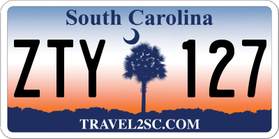 SC license plate ZTY127