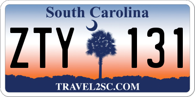 SC license plate ZTY131