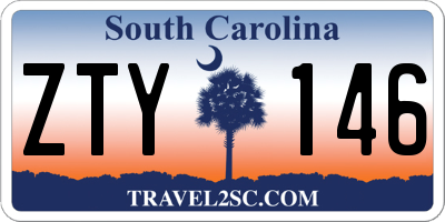 SC license plate ZTY146