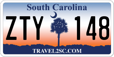 SC license plate ZTY148