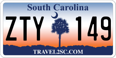 SC license plate ZTY149