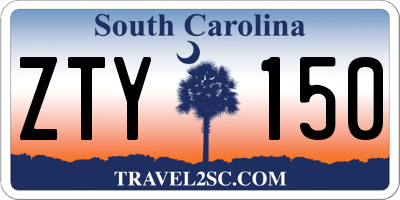 SC license plate ZTY150