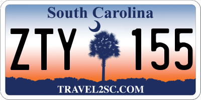 SC license plate ZTY155