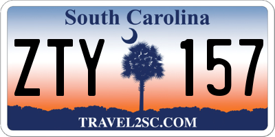 SC license plate ZTY157