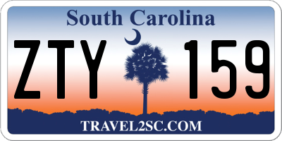 SC license plate ZTY159
