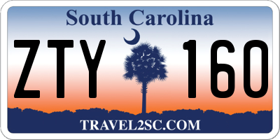 SC license plate ZTY160
