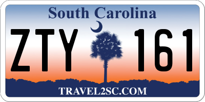 SC license plate ZTY161