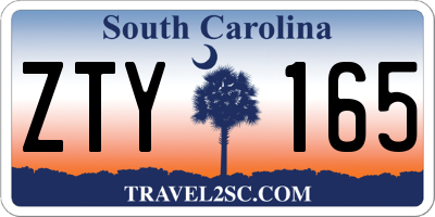 SC license plate ZTY165