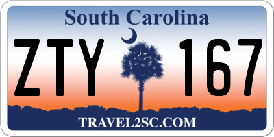 SC license plate ZTY167