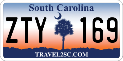 SC license plate ZTY169