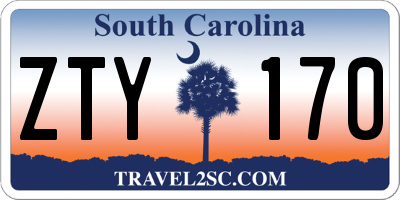 SC license plate ZTY170