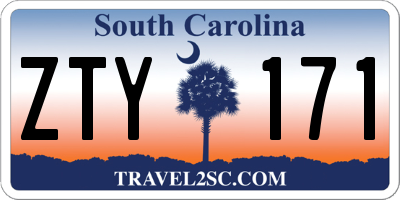 SC license plate ZTY171