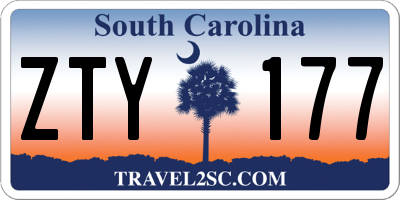 SC license plate ZTY177