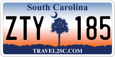 SC license plate ZTY185